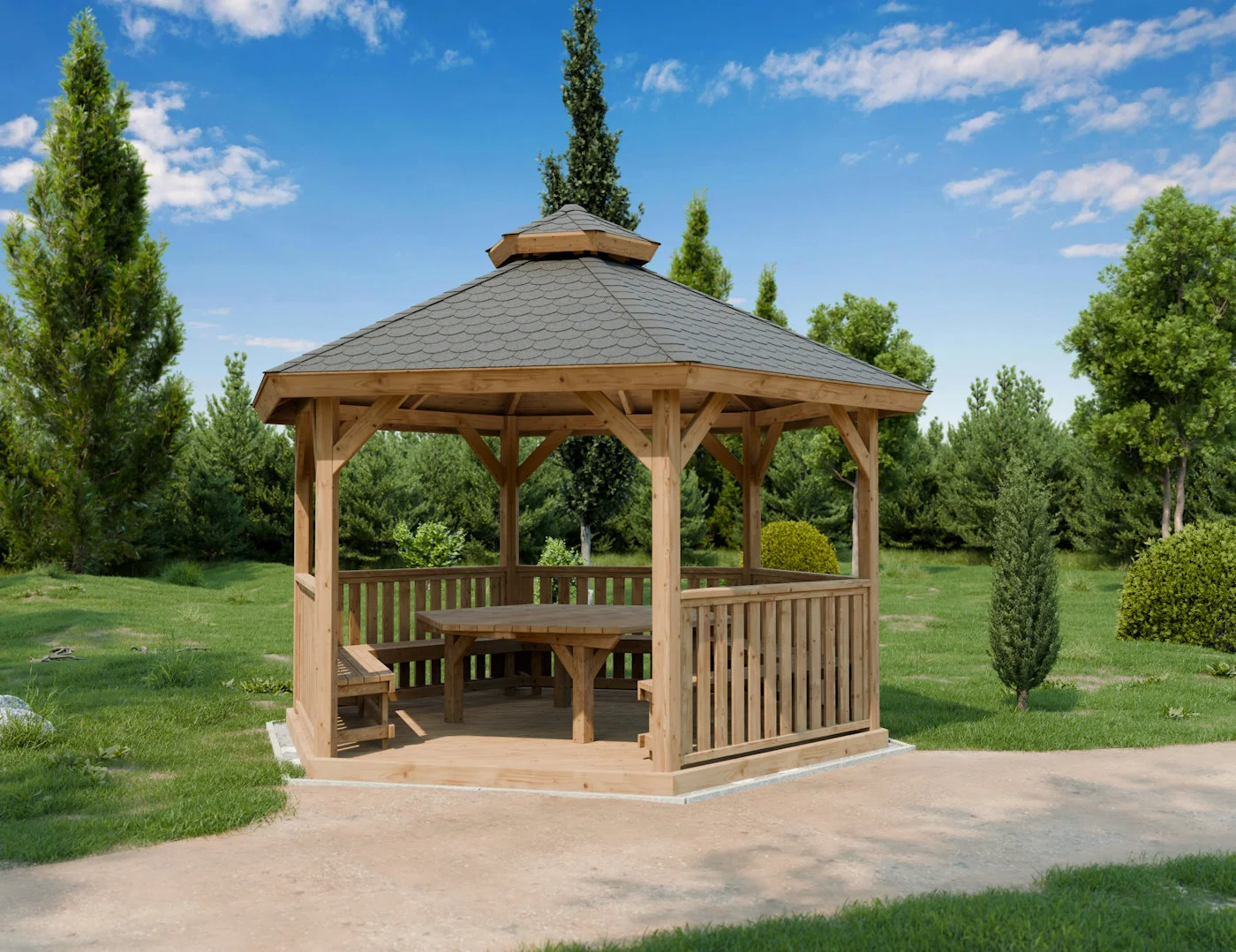 Pergola drevena - Okapova deska