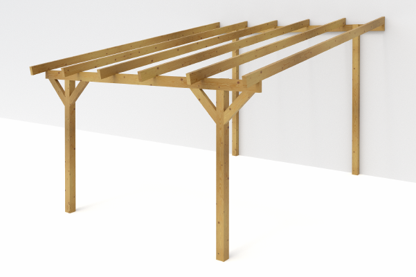 <span class="jp_product_title">Dřevěná pergola ke zdi domu Classico hloubka od 500 - BSH</span>