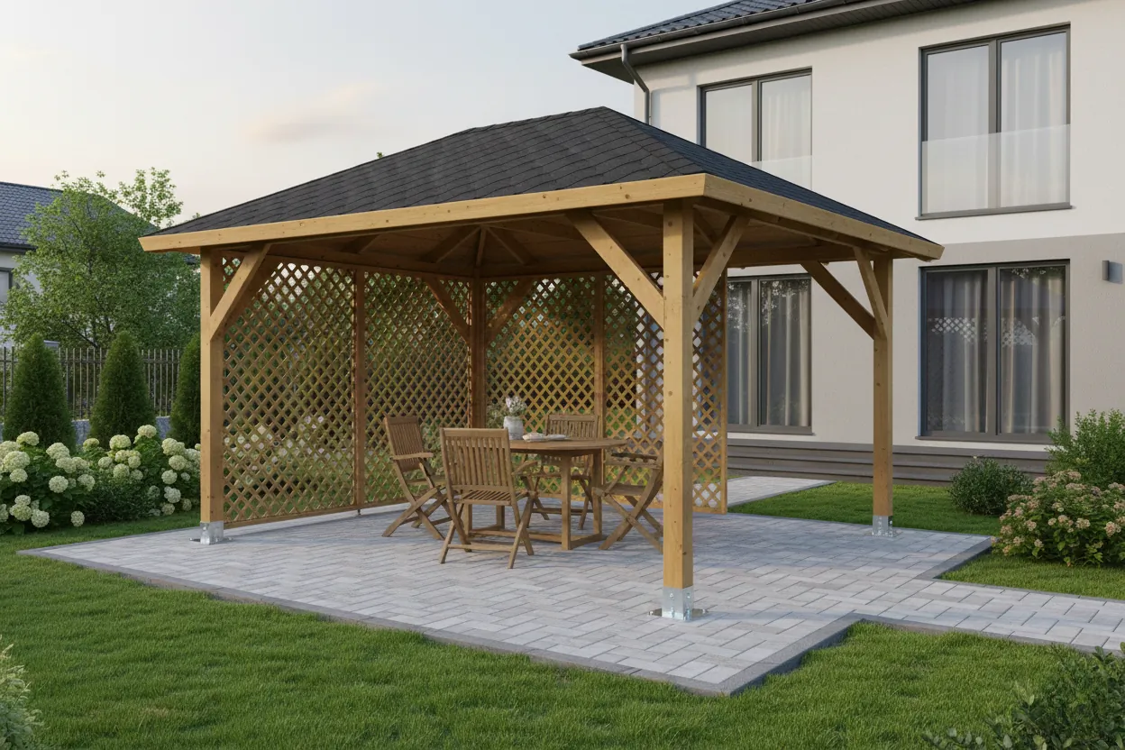 <span class="jp_product_title">Dřevěná pergola Altán Ibiza+Ester 300x400</span>