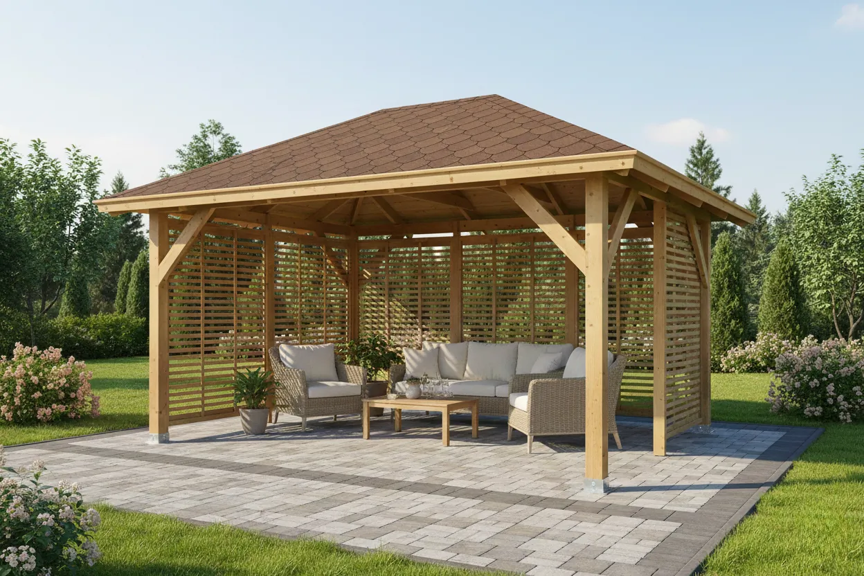 <span class="jp_product_title">Dřevěná pergola Altán Ibiza+Italia 300x400</span>