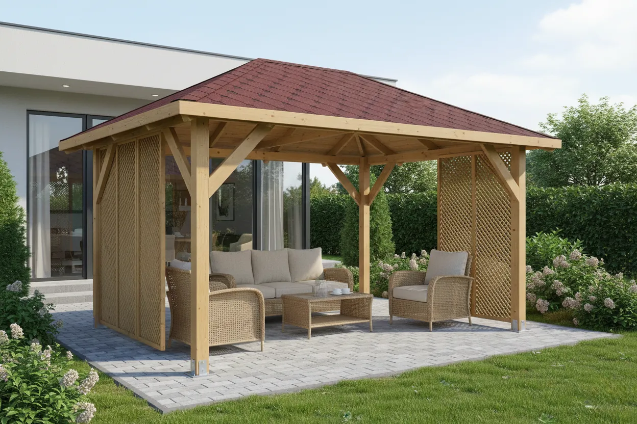 <span class="jp_product_title">Dřevěná pergola Altán Ibiza+Milano 300x400</span>