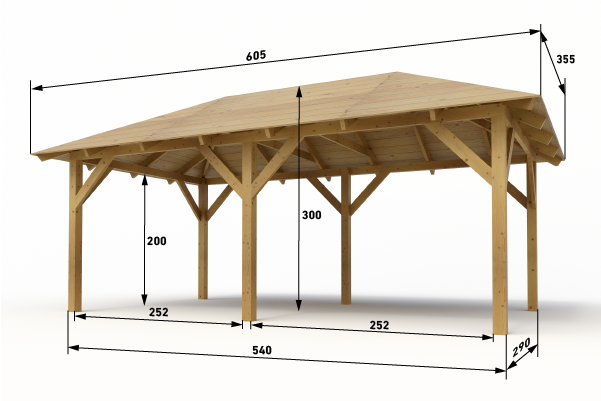Přístřešek-box pro koně 290x540