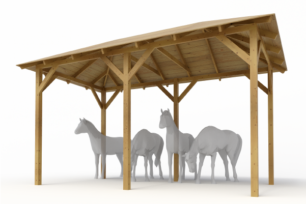 Přístřešek-box pro koně 290x540